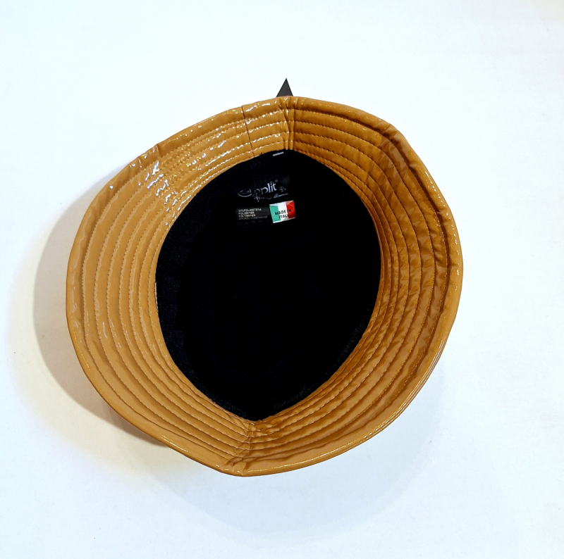 Chapeau de pluie tissu en vinyle uni beige - ceinture élégante - Taille large 56/57cm 
