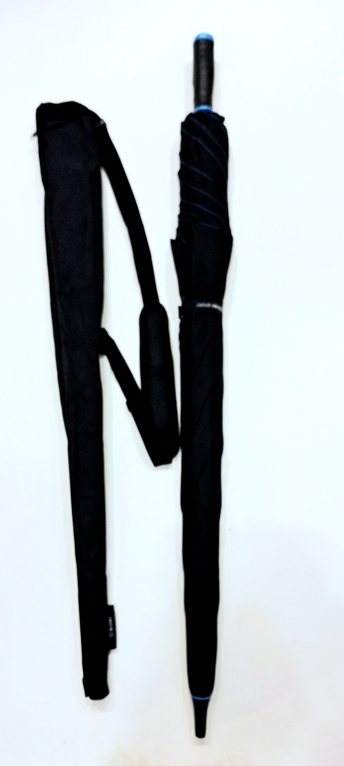 Parapluie Blunt Sport géant droit manuel uni gris (d 147 cm) Housse bandoulière - Solide & anti vent