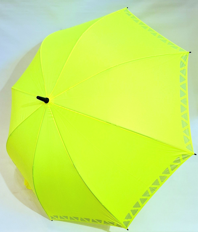 Parapluie golf XXL auto uni jaune bande fluo 133 cm Doppler - large & résistant
