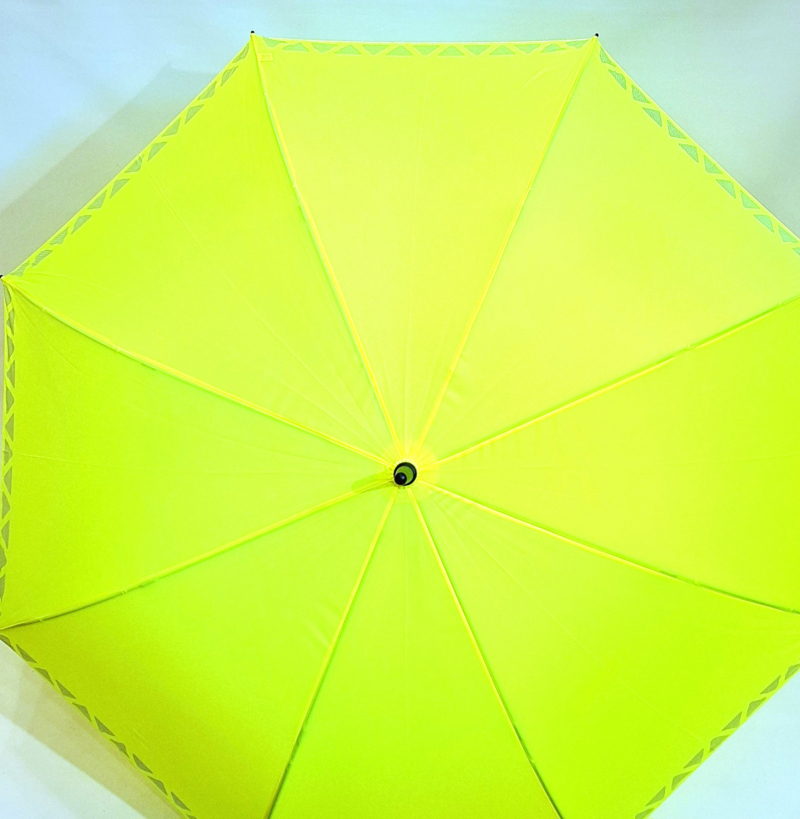 Parapluie golf XXL auto uni jaune bande fluo 133 cm Doppler - large & résistant