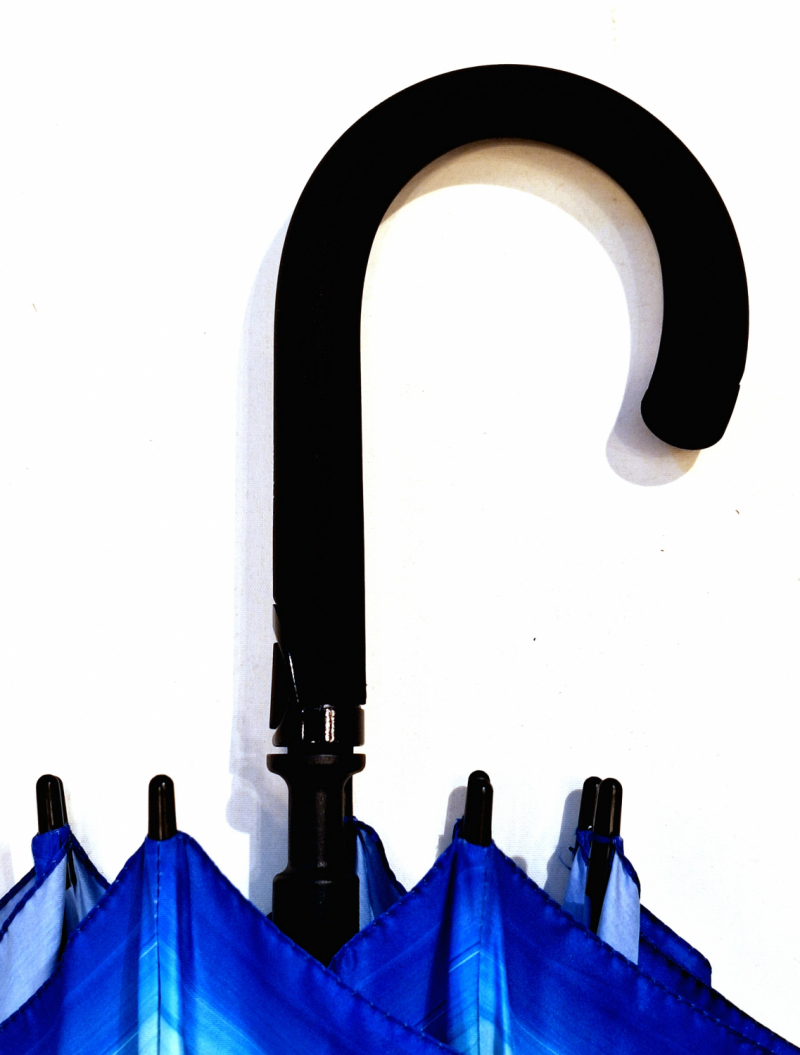 Parapluie long automatique coloré vert jaune imprimé rayé Doppler- Grand & solide 