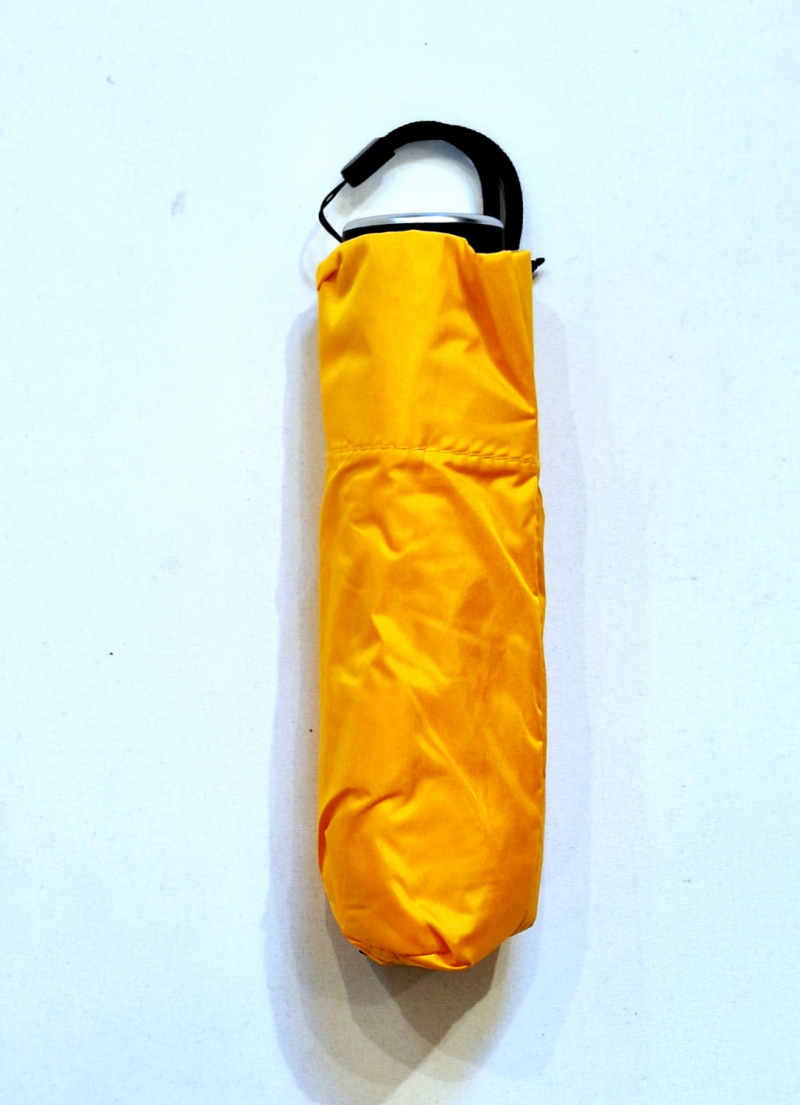 Parapluie + PETIT MICRO LEGER pliant uni manuel jaune - Micro rond 16 cm & Pas cher
