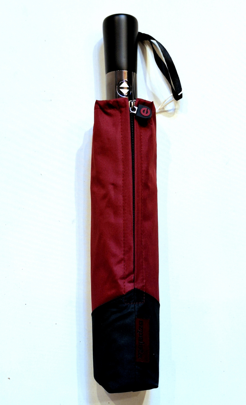 Parapluie golf mini pliant automatique double toile bordeaux - housse zippée - XXL 125cm & résistant