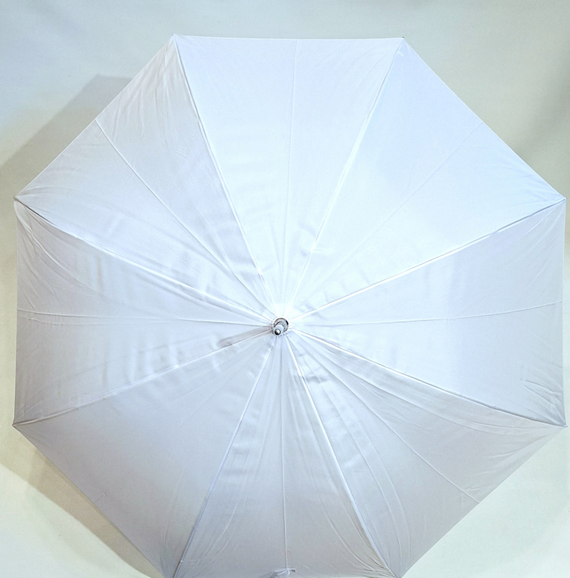 Parapluie Grand Golf automatique uni blanc mariage - Léger & solide - 130cm diam
