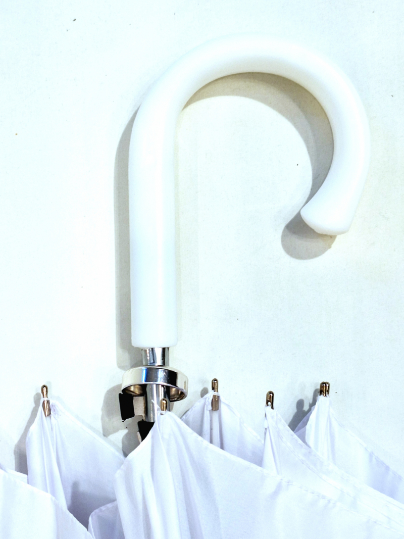 Parapluie Grand Golf automatique uni blanc mariage - Léger & solide - 130cm diam
