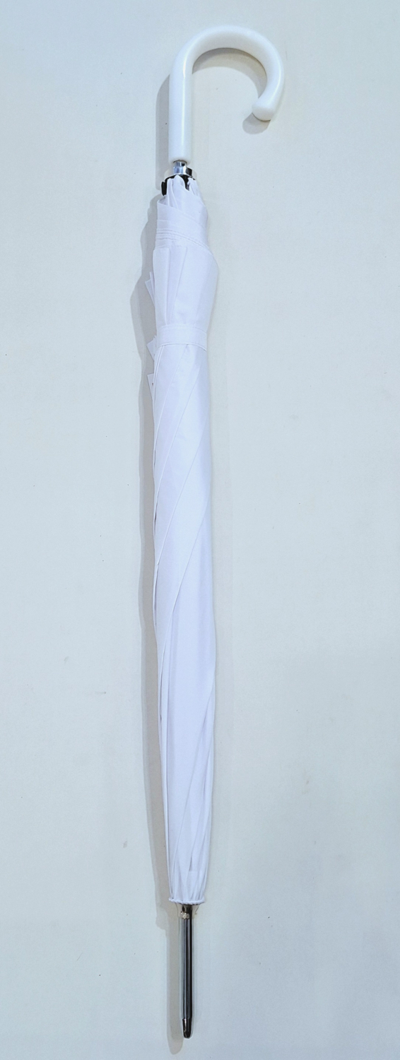 Parapluie Grand Golf automatique uni blanc mariage - Léger & solide - 130cm diam