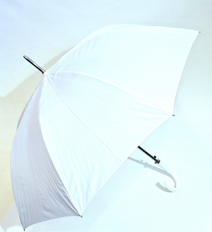 Parapluie Grand Golf automatique uni blanc mariage - Léger & solide - 130cm diam
