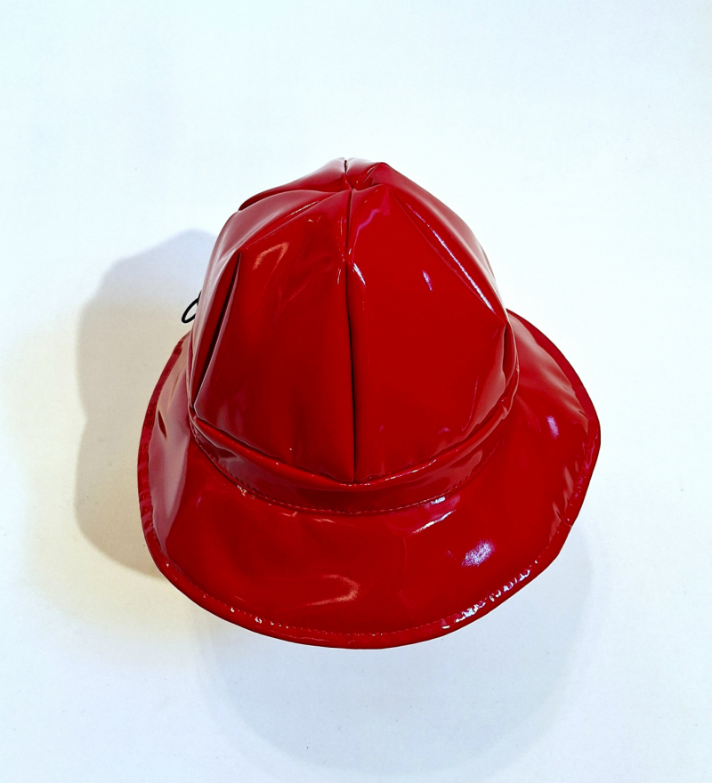 Chapeaux de pluie ajustable en vinyle rouge Taille M/L 56/57/58/59 cm - Léger & confortable