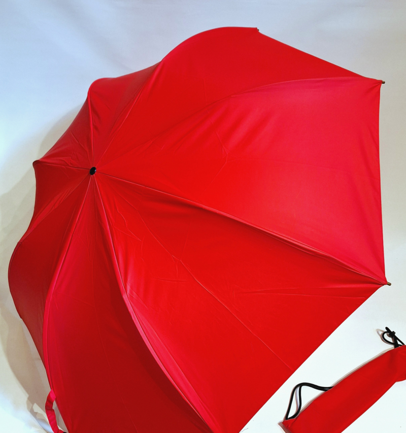 Grand parapluie golf pliant automatique rouge housse sac à dos Randonneur Piganiol français - Large130cm & robuste