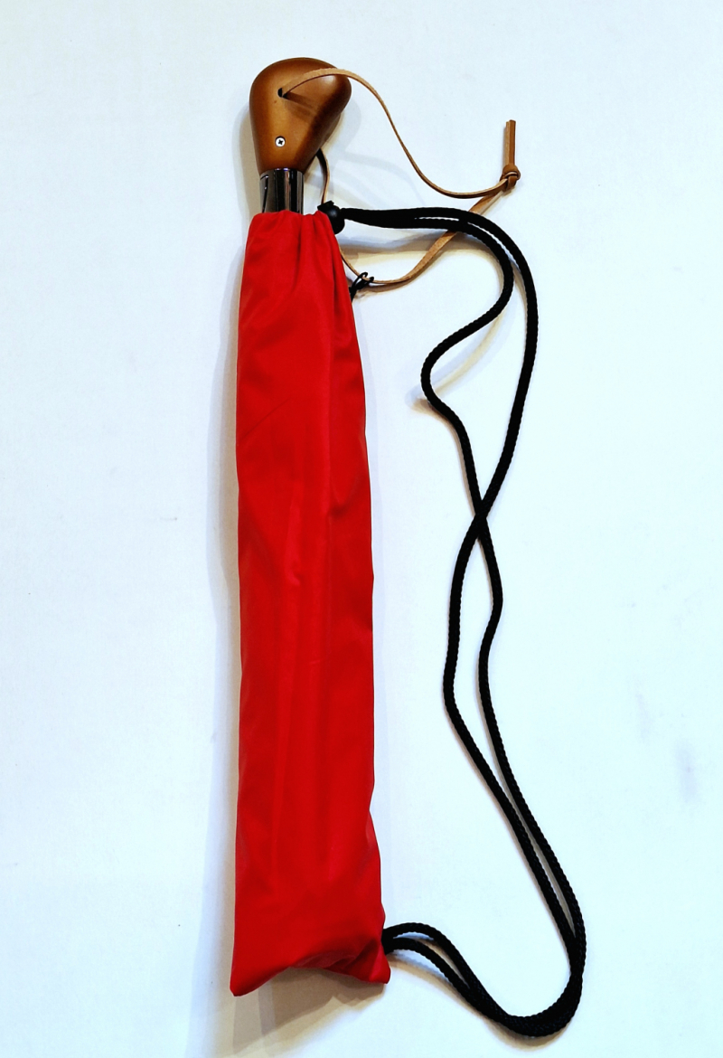 Grand parapluie golf pliant automatique rouge housse sac à dos Randonneur Piganiol français - Large130cm & robuste