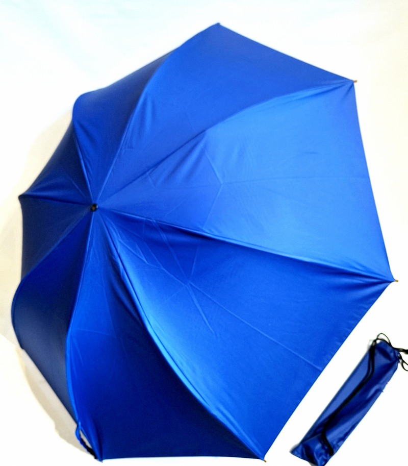 Grand parapluie golf pliant ouvrant fermant bleu Majorelle housse sac à dos Randonneur Piganiol - Large130cm & robuste