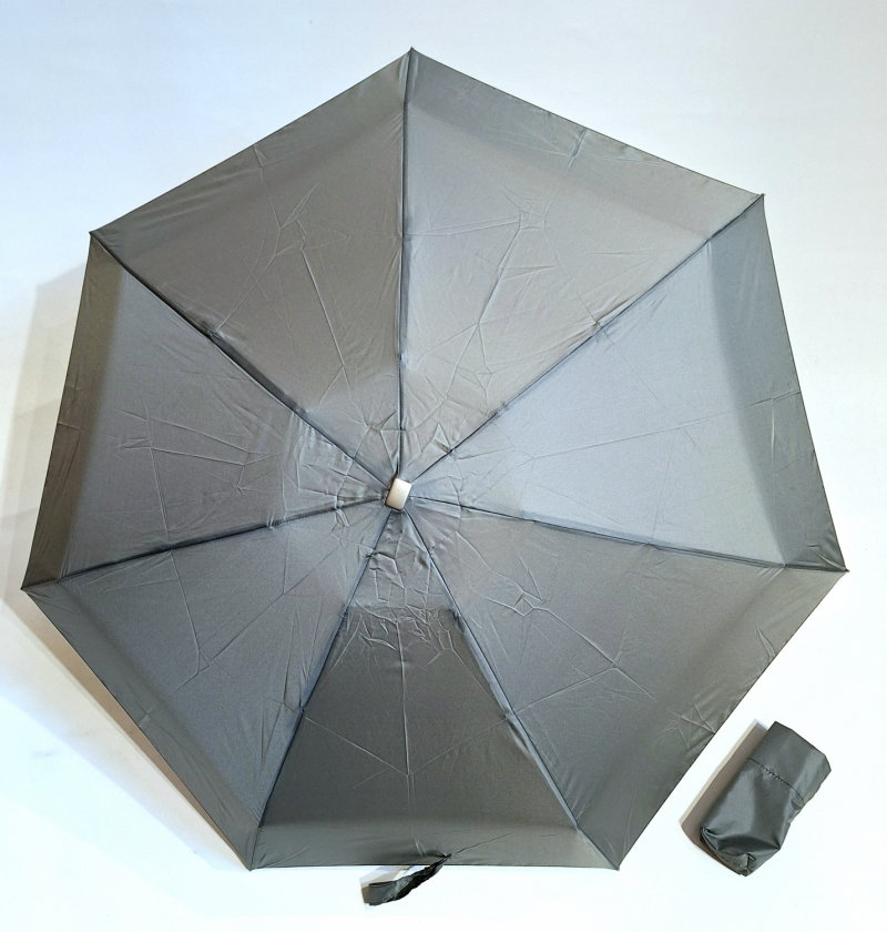 Parapluie de poche micro plat kaki Vaux français - Petit léger manuel & 7 brches résistant - Top qualité