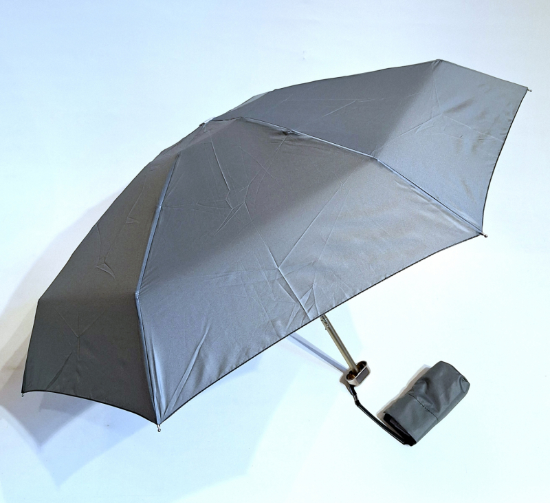 Parapluie de poche micro plat kaki Vaux français - Petit léger manuel & 7 brches résistant - Top qualité