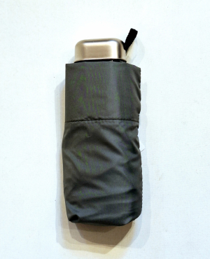 Parapluie de poche micro plat kaki Vaux français - Petit léger manuel & 7 brches résistant - Top qualité