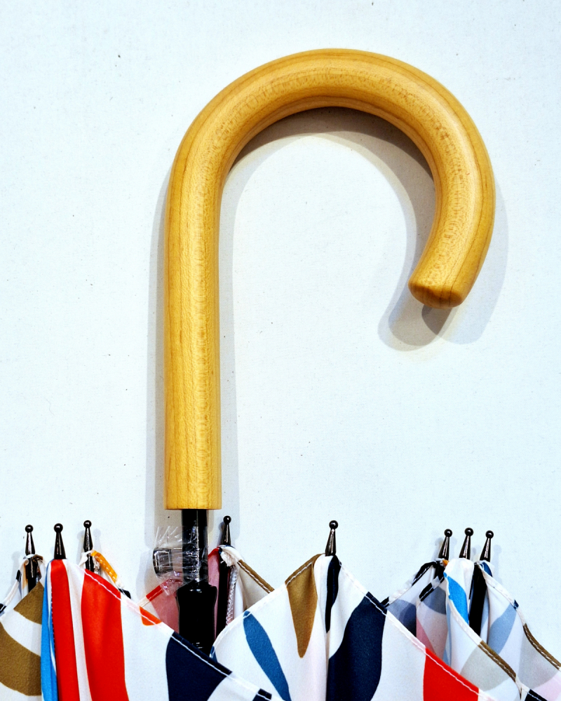 Parapluie grand automatique ivoire imprimé fleurs peintes colorées 