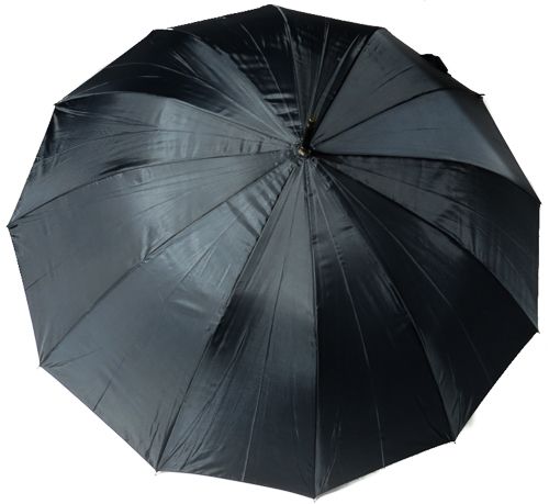 Grand parapluie long noir automatique sur 12 branches Smati , résistant et XXL