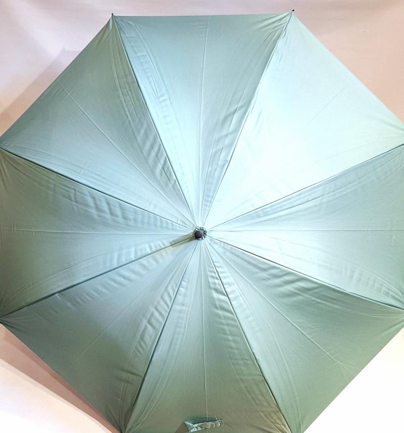 Parapluie golf XXL SLIM manuel anti UV 100% uni Vert d'eau / Noir128 cm diam - Ultra léger 360g