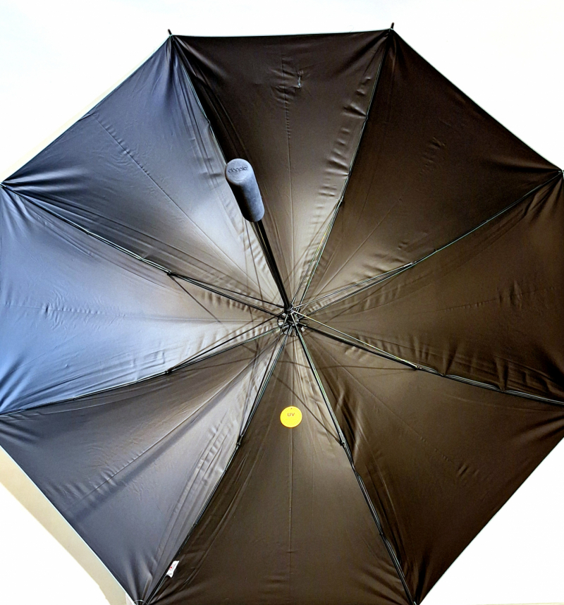 Parapluie golf XXL SLIM manuel anti UV 100% uni Vert d'eau / Noir128 cm diam - Ultra léger 360g