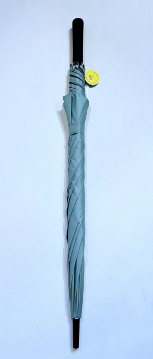 Parapluie golf XXL SLIM manuel anti UV 100% uni Vert d'eau / Noir128 cm diam - Ultra léger 360g