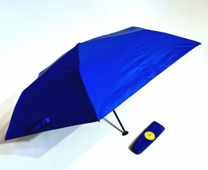 Parapluie mini pliant Anti UV 100% bleu océan / Noir manuel Ultra léger 135g - Doppler pas cher