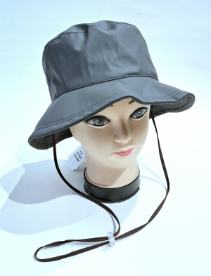 Chapeau de pluie uni gris mâte + cordon réglable OFFERT Telia français - Léger - M / T59