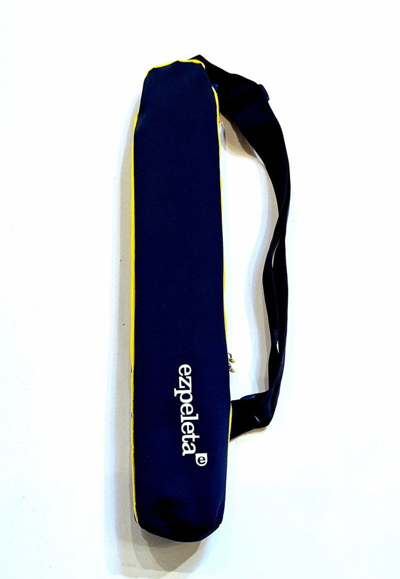 Parasol pliant rayé bleu marine & blanc - ANTI UV 100% - Tube réglable - Grand & résistant