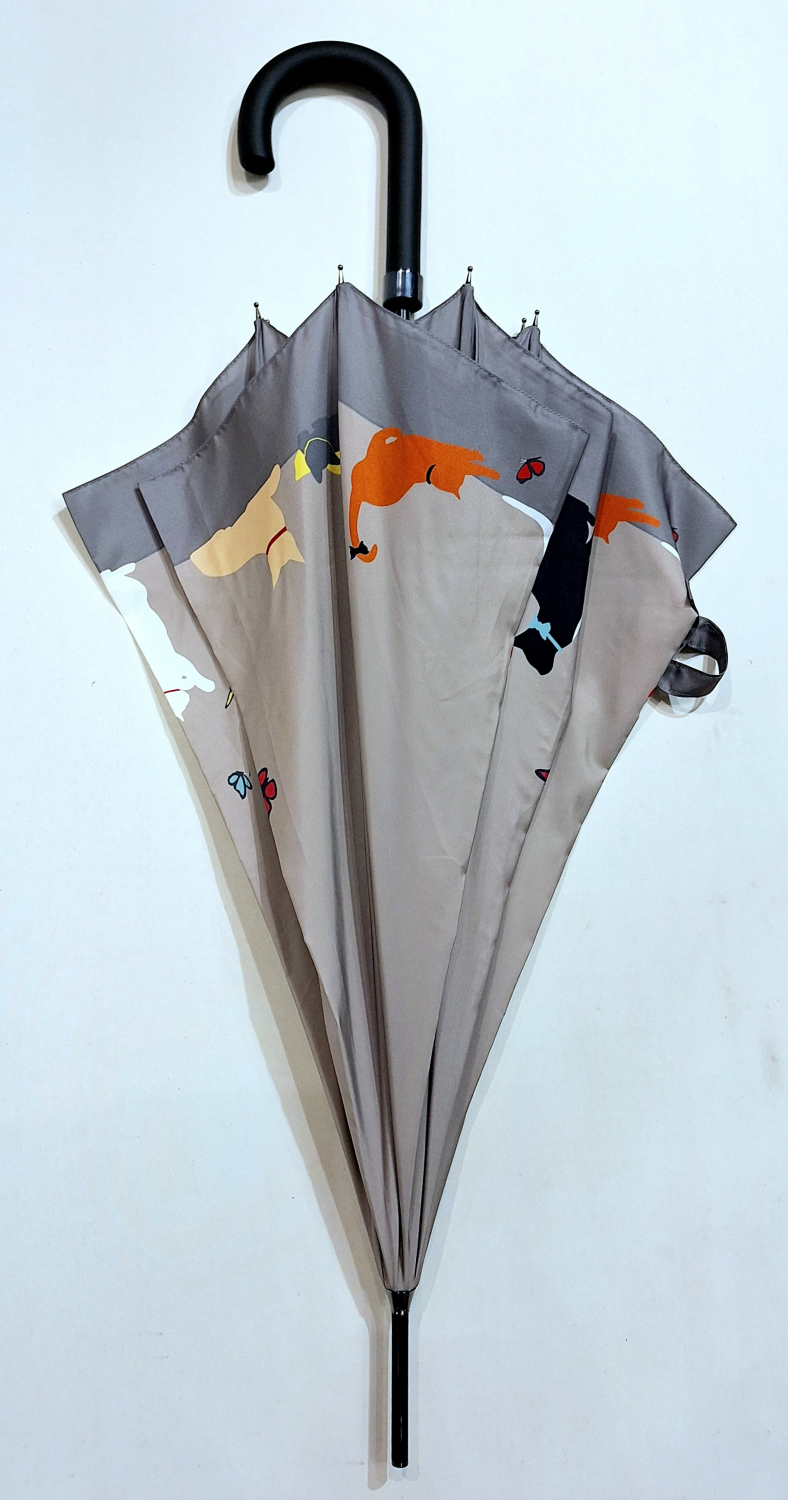 Parapluie grand long CHAT joueur automatique gris Neyrat - léger & résistant