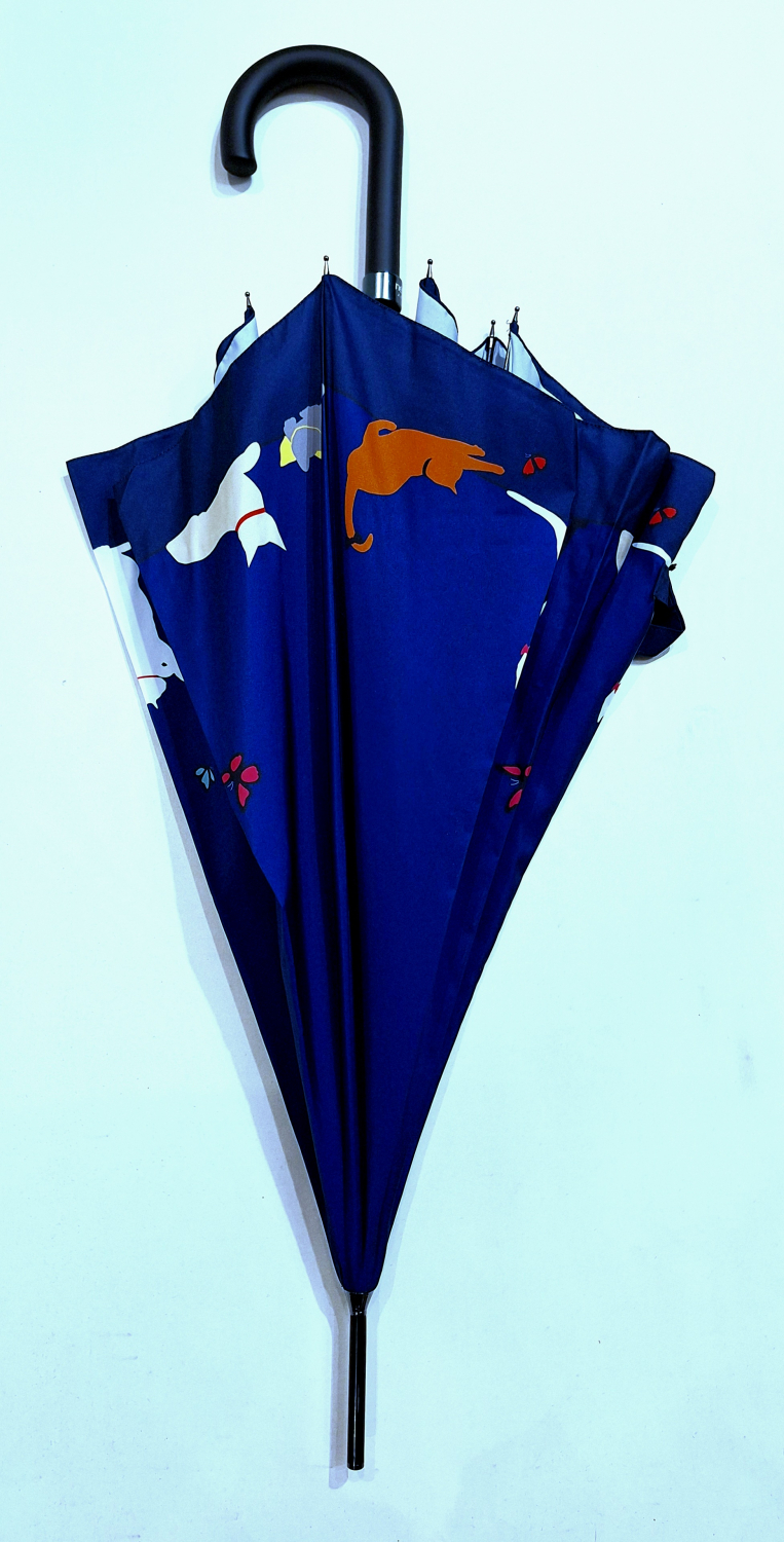 Parapluie long CHAT joueur automatique bleu marine Neyrat - léger & résistant