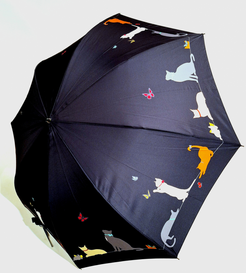  Parapluie long CHAT joueur automatique NOIR Neyrat - léger & résistant