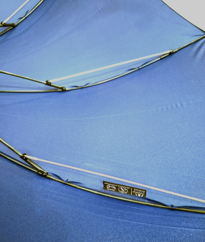 Parapluie tempête Doppler long automatique Bleu Navy pgn noire - Solide & Grand - Robuste 120km/h