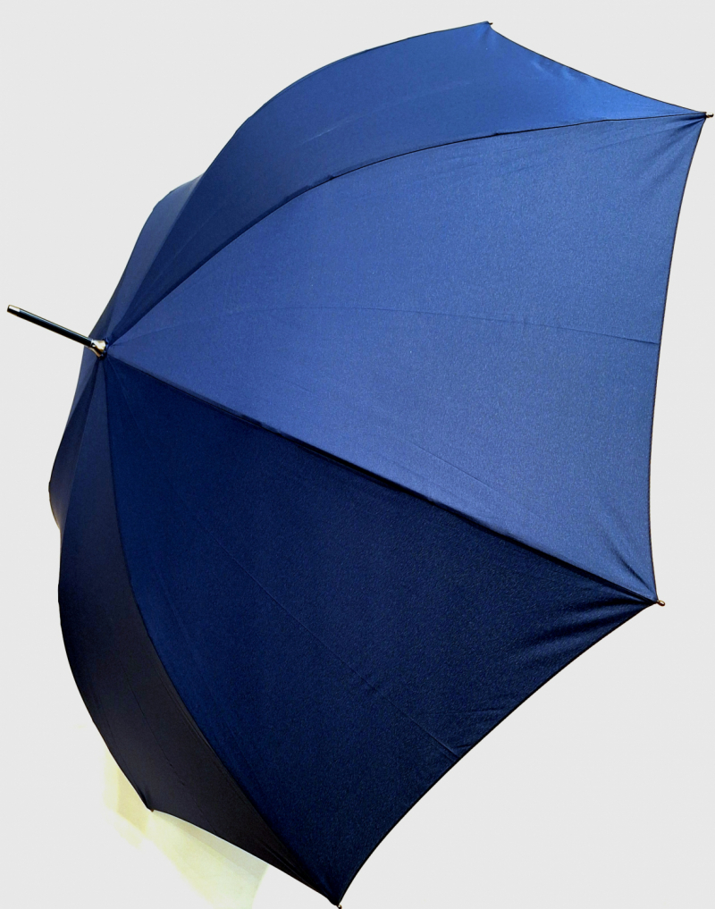 Parapluie tempête Doppler long automatique Bleu Navy pgn noire - Solide & Grand - Robuste 120km/h
