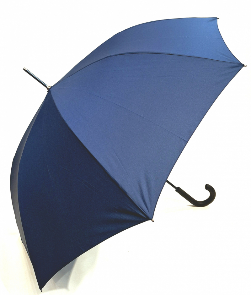 Parapluie tempête Doppler long automatique Bleu Navy pgn noire - Solide & Grand - Robuste 120km/h