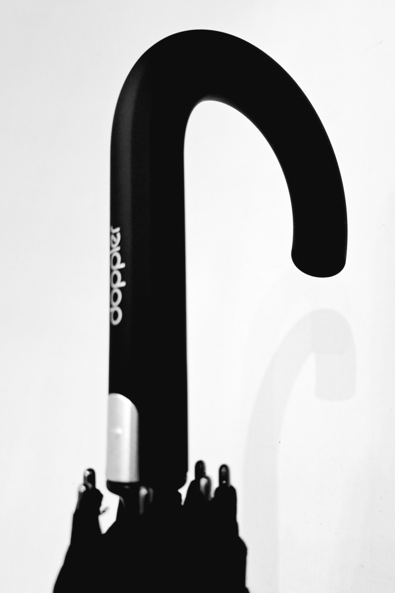 Parapluie SUPER STRONG Doppler long automatique Pure Noir pgn noire - Solide & Grand - Robuste 120km/h