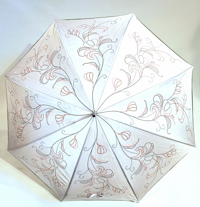 Parapluie grand manuel femmes ivoire imprimé constellation  Aurillac - léger & résistant