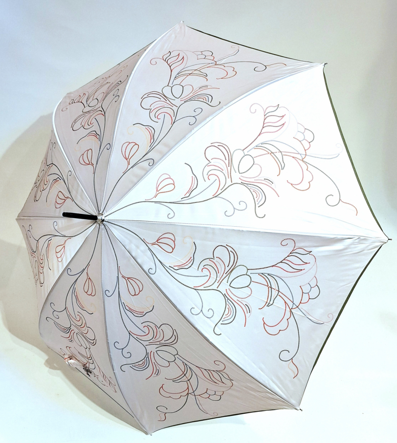Parapluie grand manuel femmes ivoire imprimé constellation  Aurillac - léger & résistant