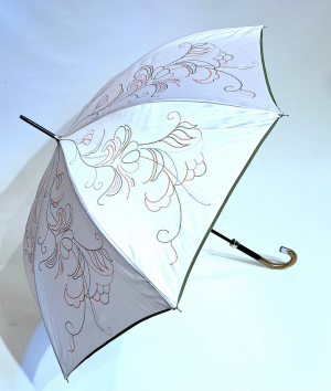 Parapluie grand manuel femmes ivoire imprimé constellation  Aurillac - léger & résistant
