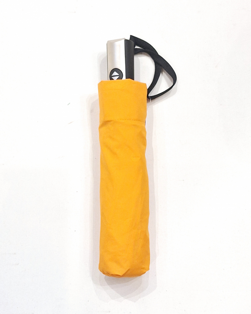 Parapluie français mini pliant automatique open close uni orange Vaux - Grand & résistant
