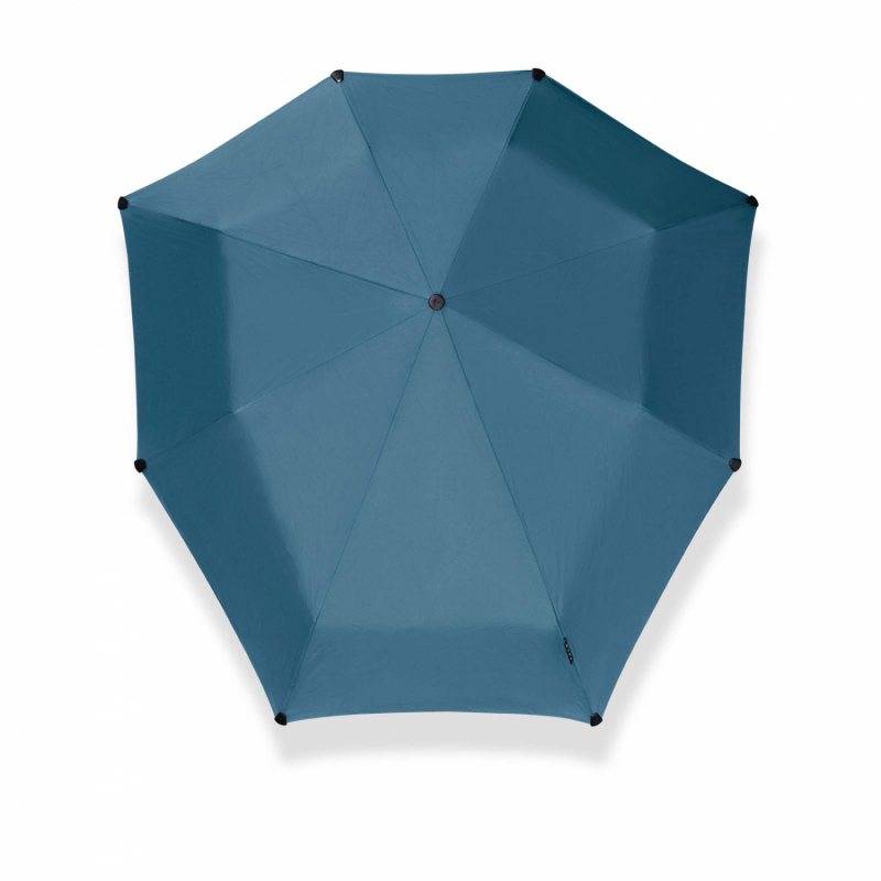 Parapluie Tempête SENZ pliant uni Lyons bleu ocean automatique ouvré fermé - Grand & robuste