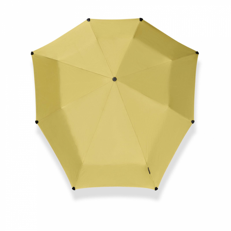 Parapluie Tempête SENZ pliant uni jaune citron automatique ouvré fermé - Anti-uv - Grand & robuste