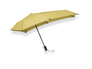 Parapluie Tempête SENZ pliant uni jaune citron automatique ouvré fermé - Anti-uv - Grand & robuste