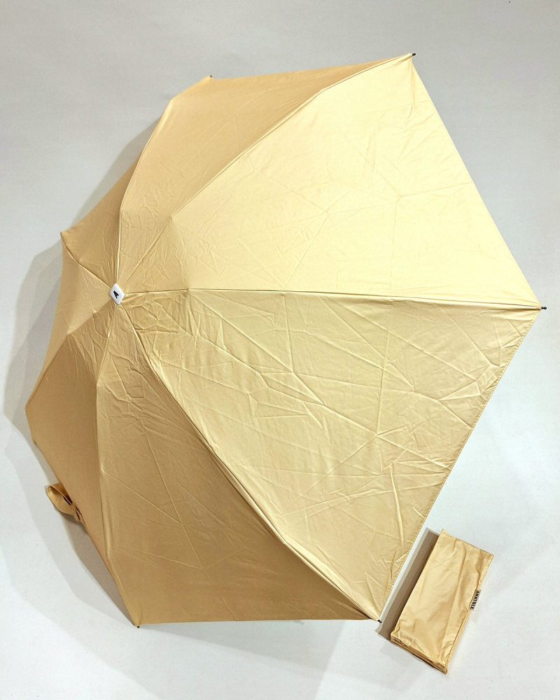 Mini parapluie ANTI UV 100% uni jaune& ivoire Ombrelle Lumen / Anatole - 250g Légère & solide