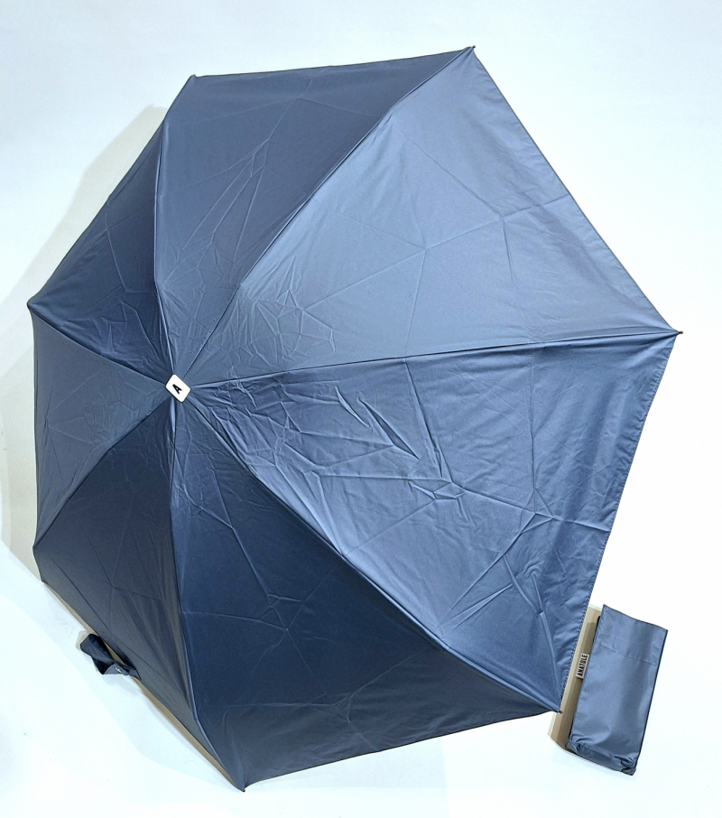 Mini parapluie-ANTI UV 100% uni bleu gris & ivoire - Petite Ombrelle Naos / Anatole - 250g Légère & résistante 