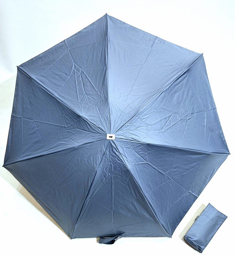 Mini parapluie-ANTI UV 100% uni bleu gris & ivoire - Petite Ombrelle Naos / Anatole - 250g Légère & résistante 