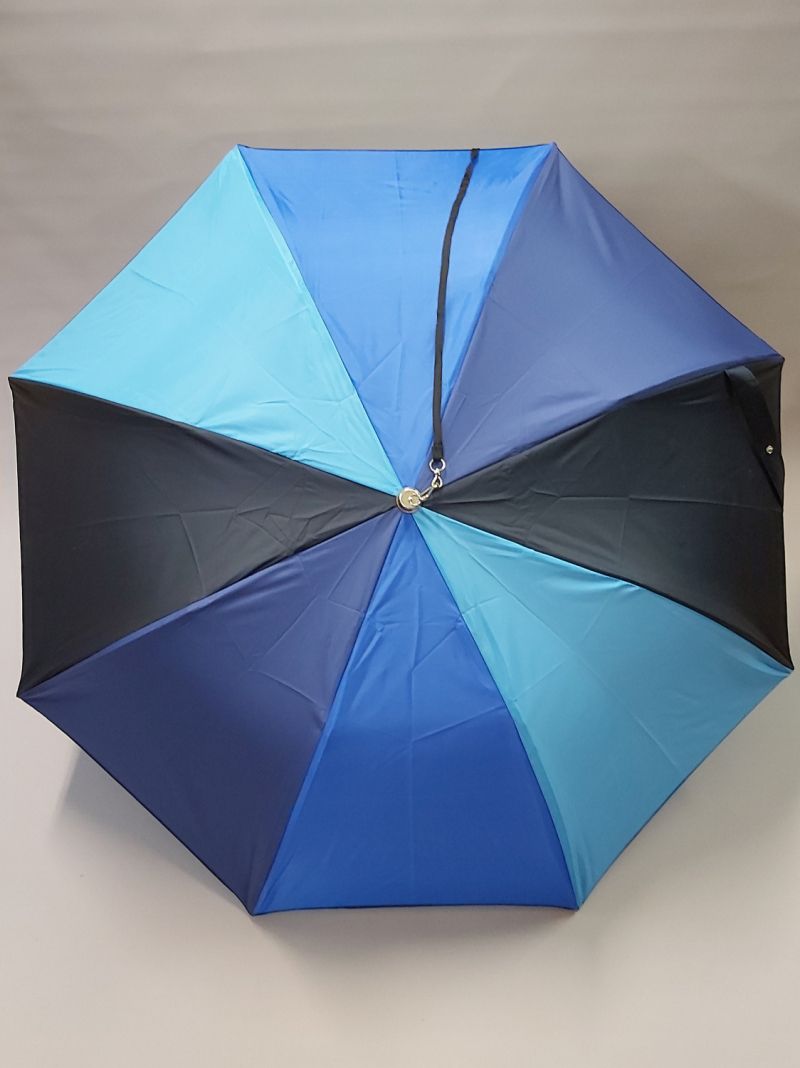 Parapluie pliant bandoulière automatique multicolore dégradé de bleu Guy de Jean - solide & durable