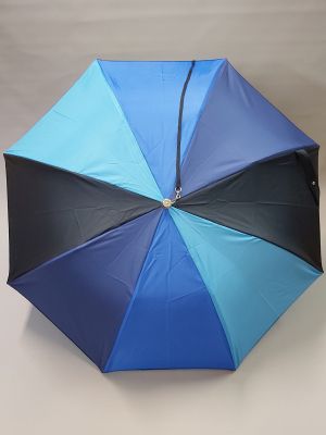 Parapluie pliant automatique multicolore dégradé bleu à bandoulière Guy de Jean, solide et durable
