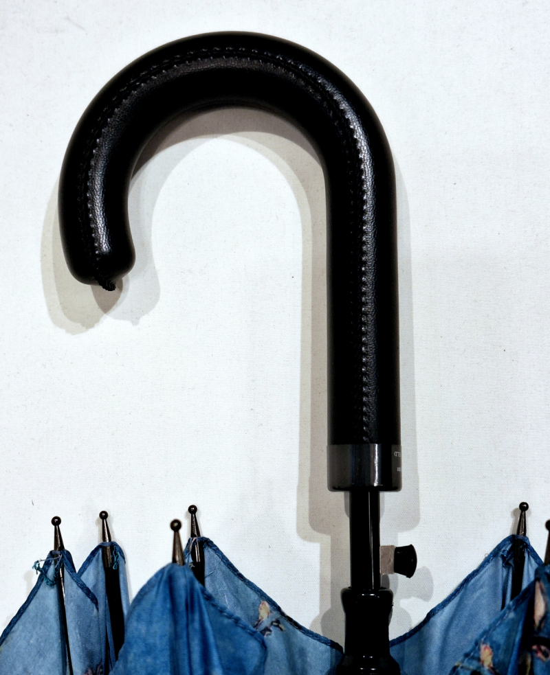 Parapluie long automatique bleu impressionniste Vangogh fleurs Japonisant Guy de Jean - Léger et solide