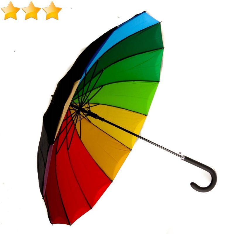 Parapluie Automatique Arc-En-Ciel 100 Cm De Diamètre - 16 Fois