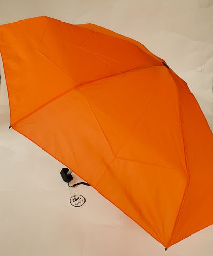 Micro parapluie de poche plat 17 cm / Parapluie-de-france.com - Compact orange manuel - Léger & solide 