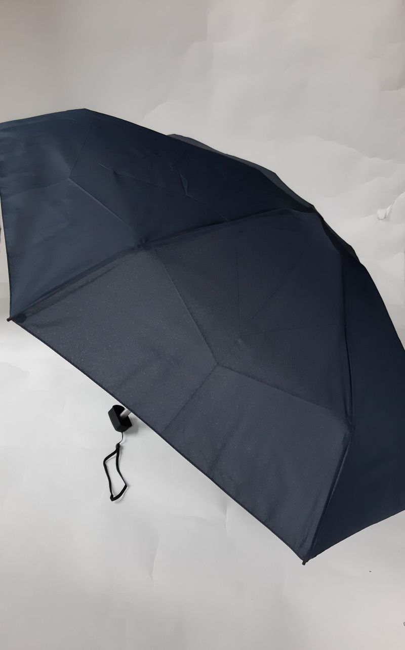 Mini parapluie de poche pliant plat 16 cm bleu marine Chic il pleut Cityone, léger 200g et solide