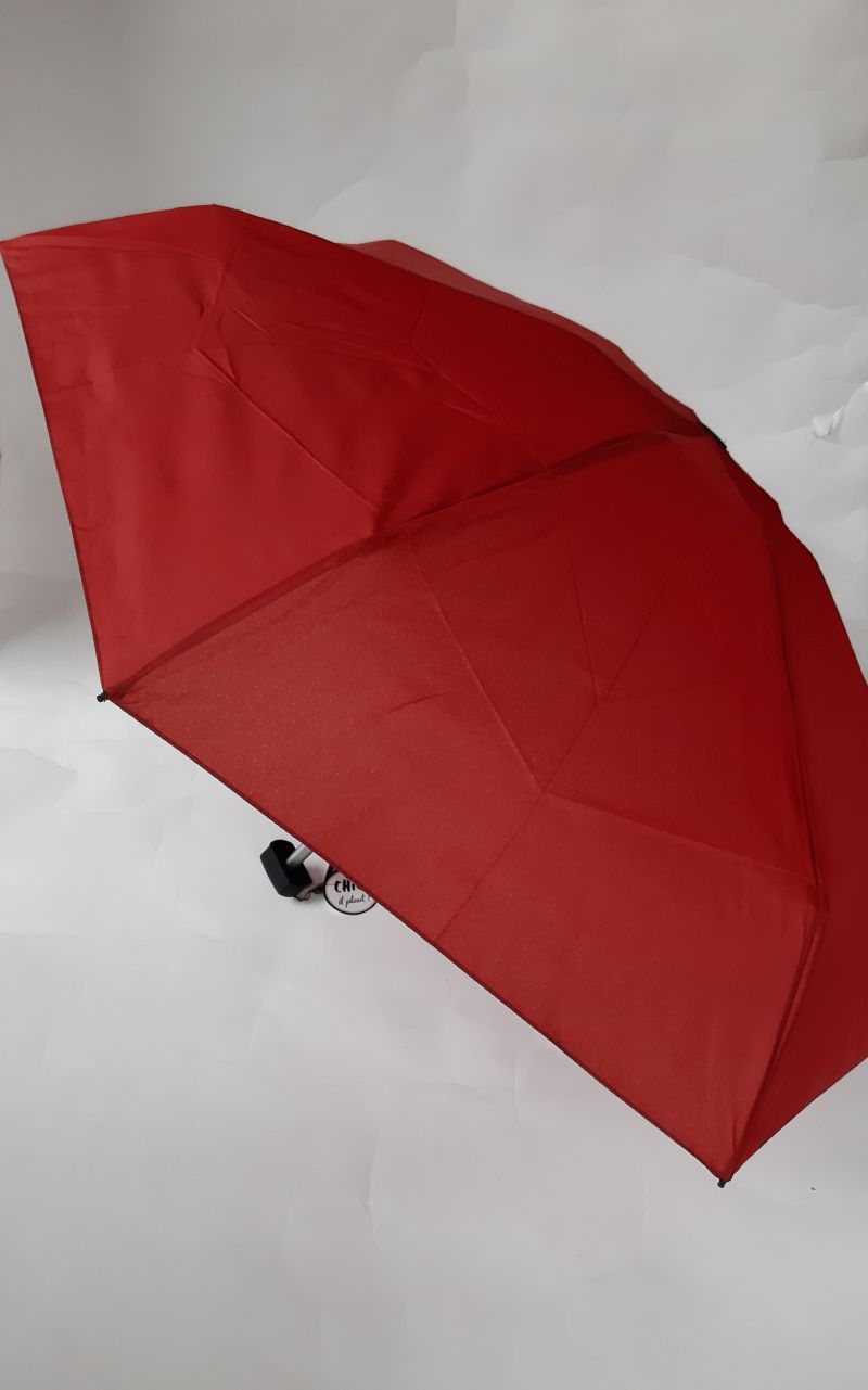  Micro parapluie de poche compact plat 16cm brique/roux Chic il pleut Cityone, léger 200g & solid